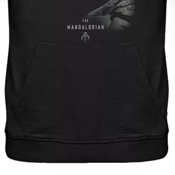 Men's Star Wars 3X Black The Mandalorian Bounty Hunter Shadow Hoodie - Picture 5 of 11